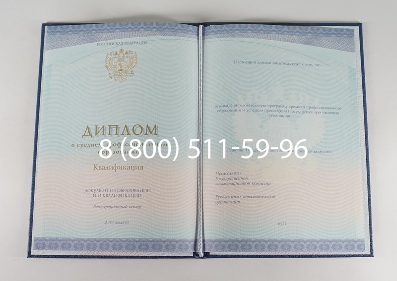 Диплом колледжа (Спецбланк) 2014-2026 года в Уфе